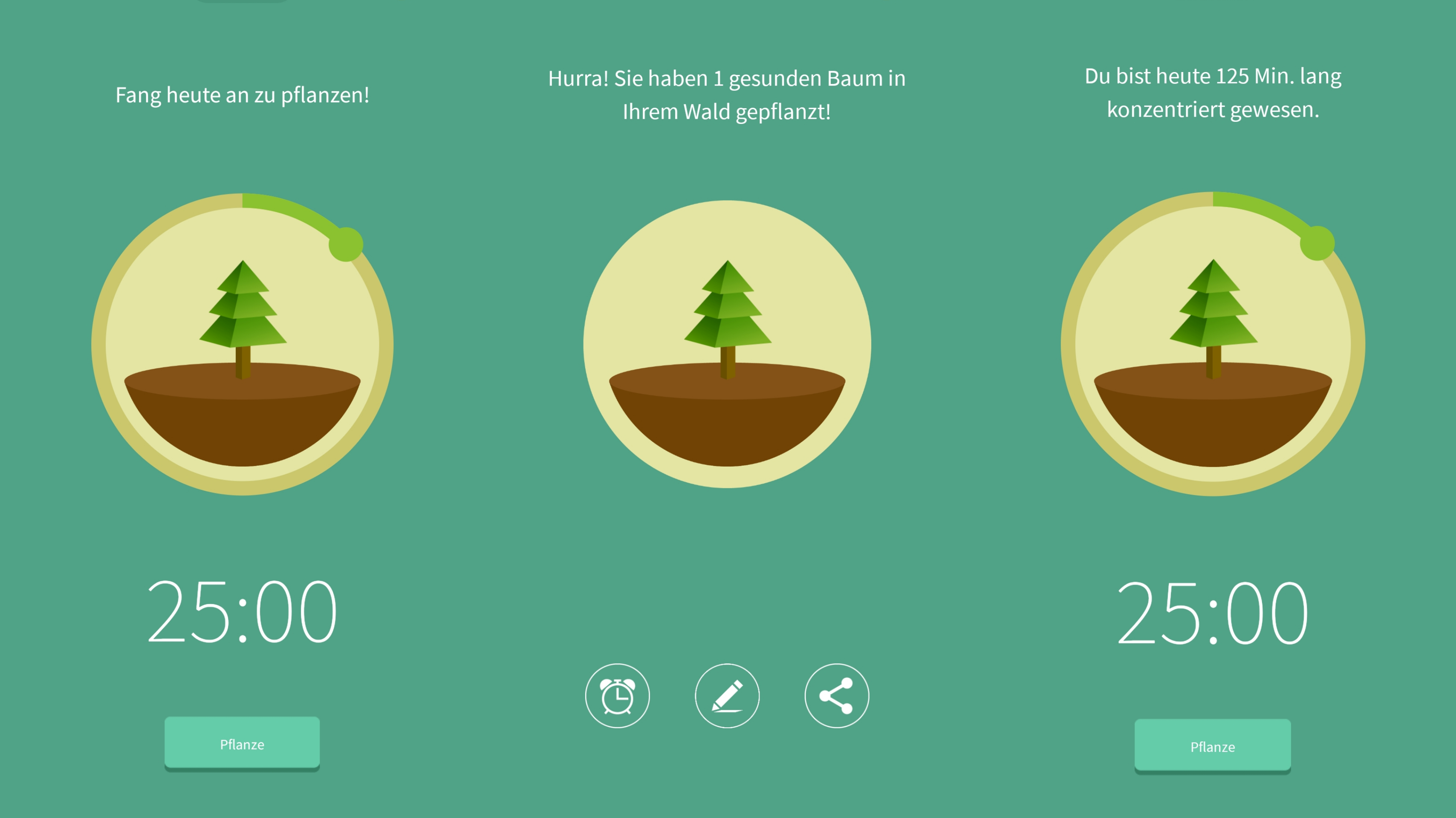 Screenshot der App Forest