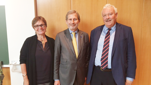 VR S. Hahn, EU-Kommissar J. Hahn, Prof. Rainer