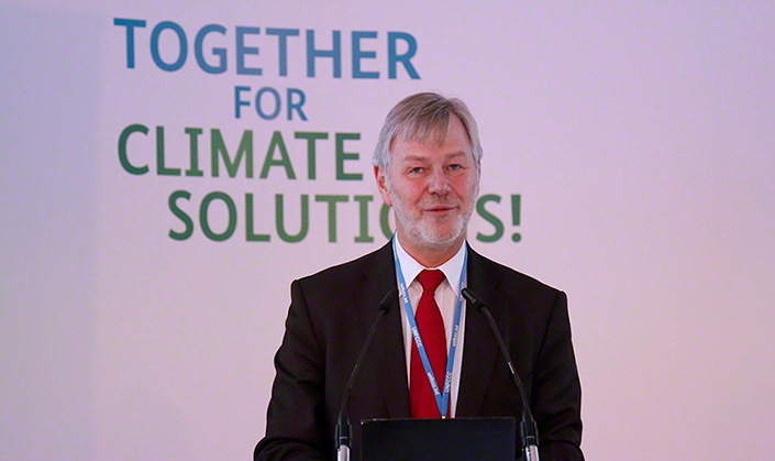 Helmut Hojesky bei der Klimakonferenz in Bonn 2017