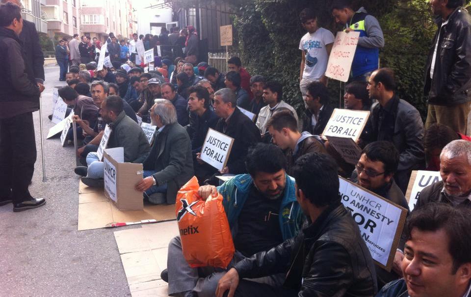 Protest afghanischer Flüchtlinge in Ankara