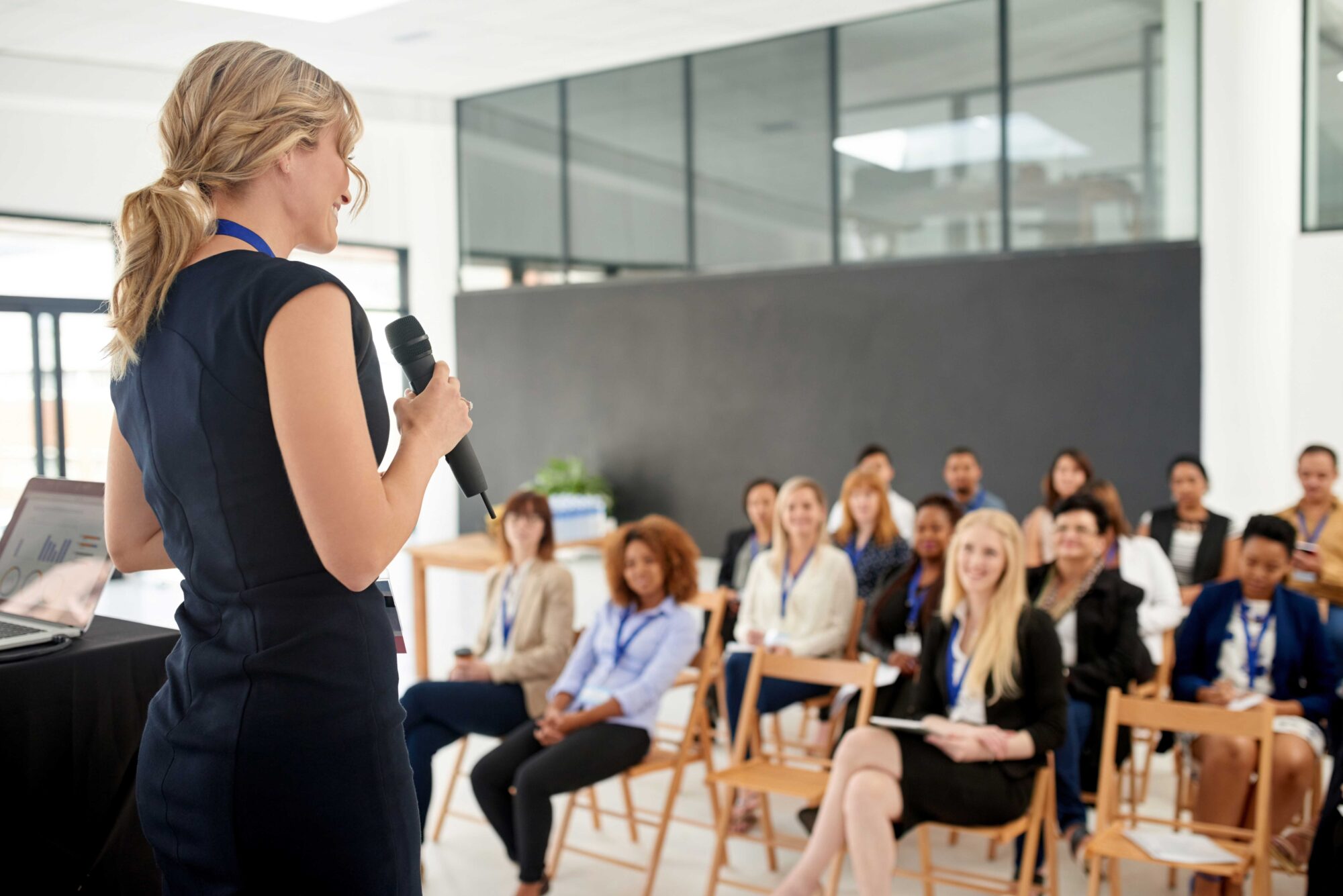 Her presentation leaves an impact on her colleagues