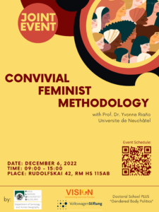 FLYER Event invitation: “Convivial feminist methodology