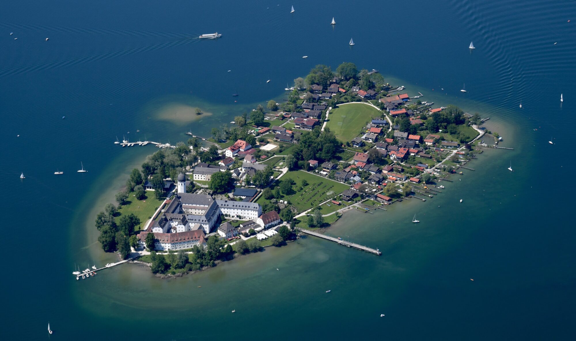 Aerial image of the Fraueninsel