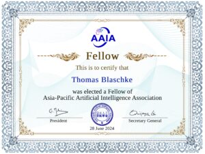 Thomas Blaschke AAIA fellow Zertifikat