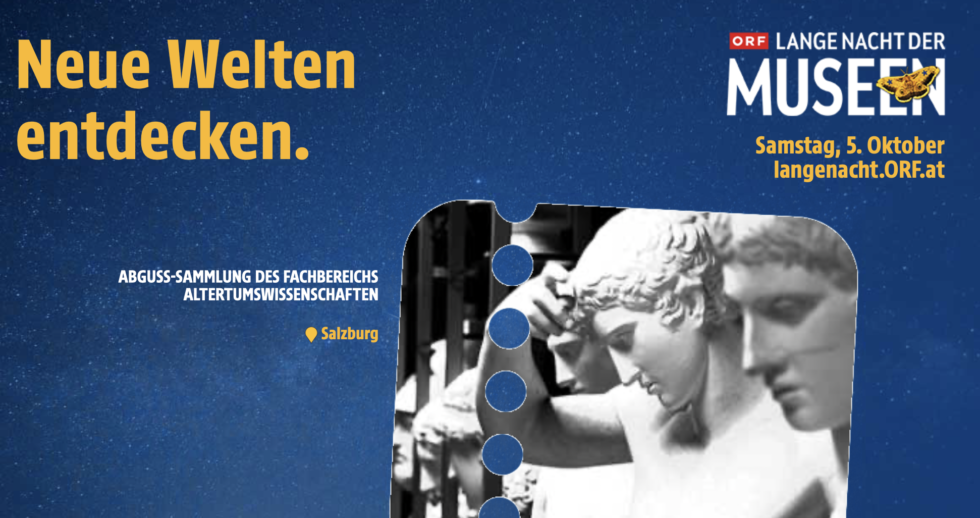 Banner Programm Lange Nacht der Museen mit Abgusssamllung Altertumswissenschaften 2024