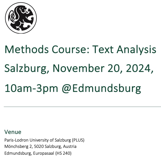 Text analysis workshop