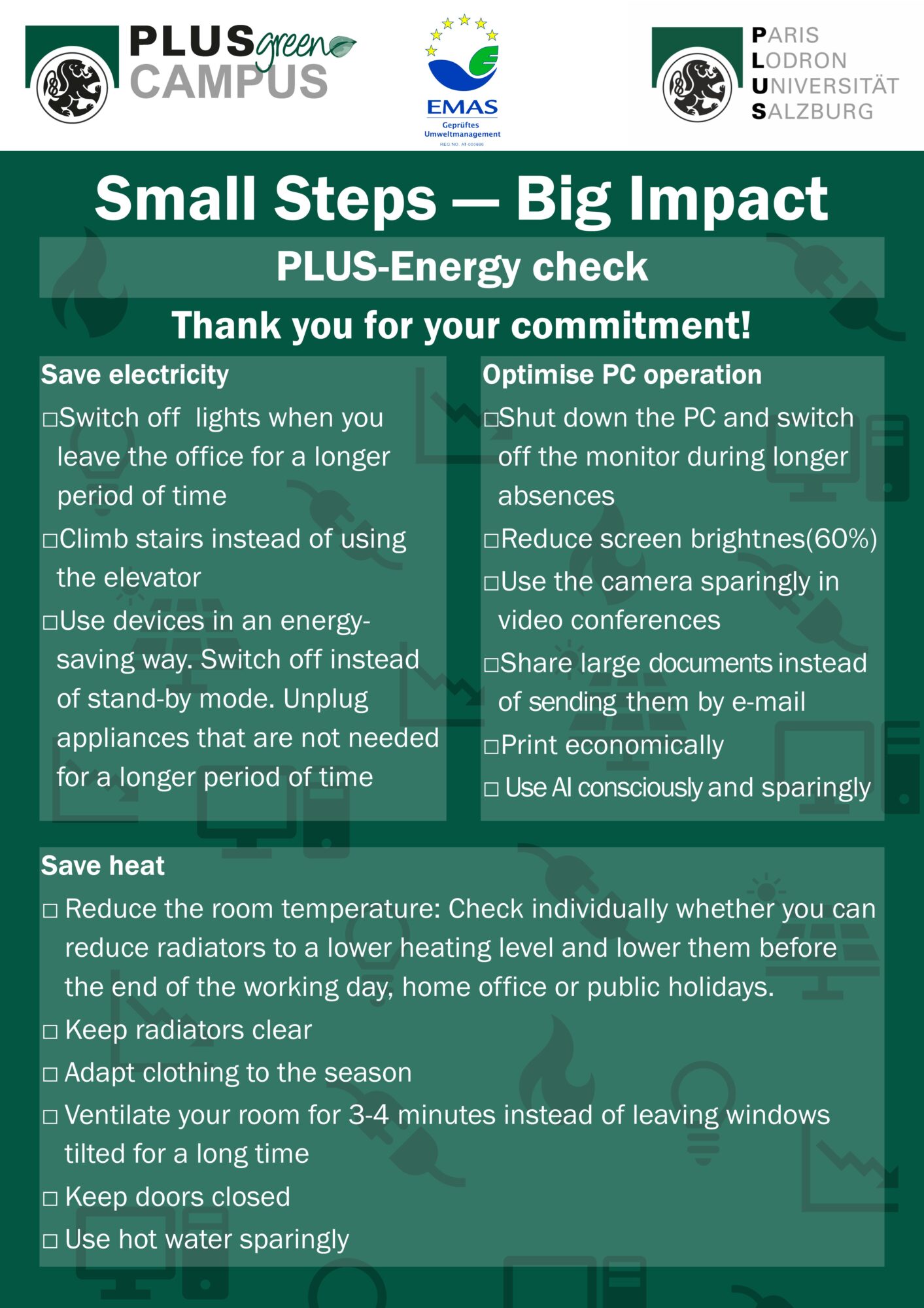 Small steps - big impact