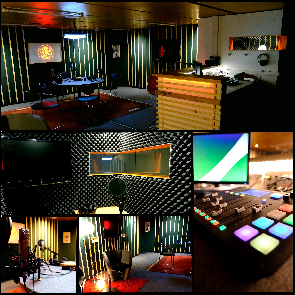 Collage Bilder Podcaststudio