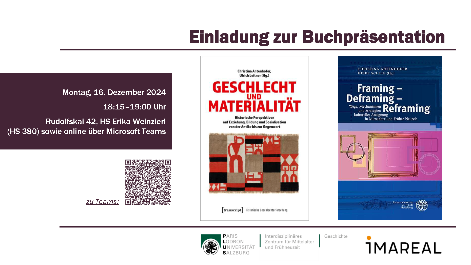 Buchpräsentation des IZMF und IMAREAL