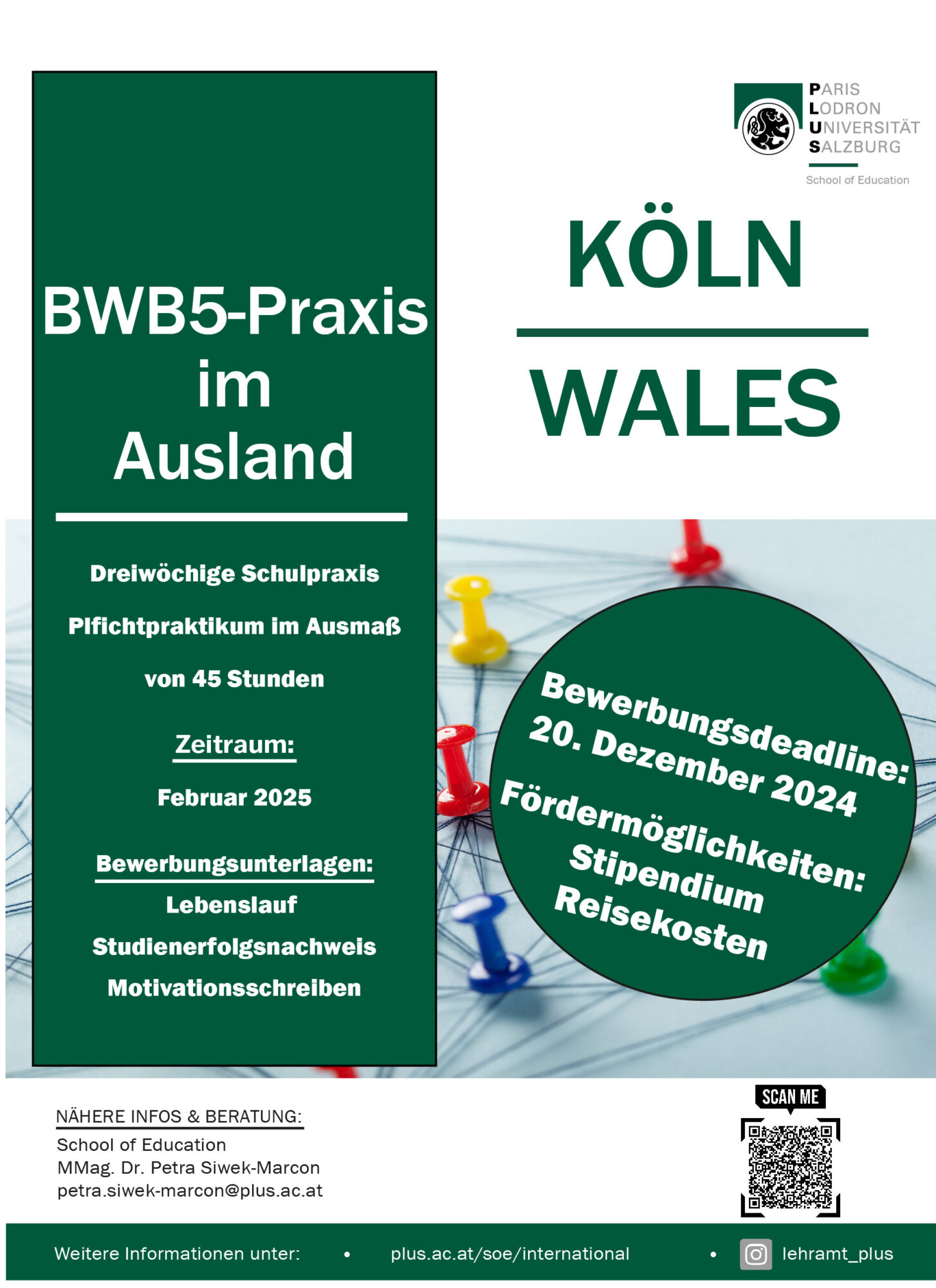 Plakat, BWB5-Praxis im Februar 2025 in Köln & Wales